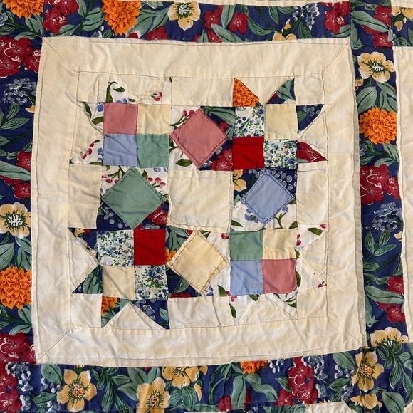Arch Quilt Elmsford NY New York Hand Stitched 78" x 80" Queen King Patchwork - Picture 9 of 16